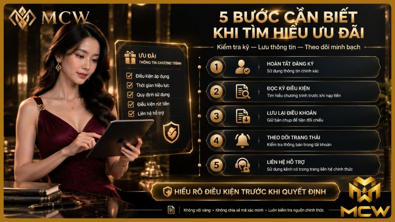 MCW minh họa 5 bước cần biết khi tìm hiểu ưu đãi