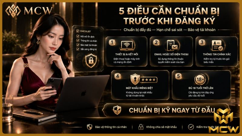 MCW minh họa 5 điều cần chuẩn bị trước khi đăng ký