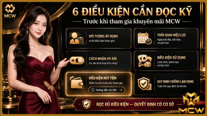 MCW minh họa 6 điều kiện cần đọc kỹ trước khi tham gia khuyến mãi