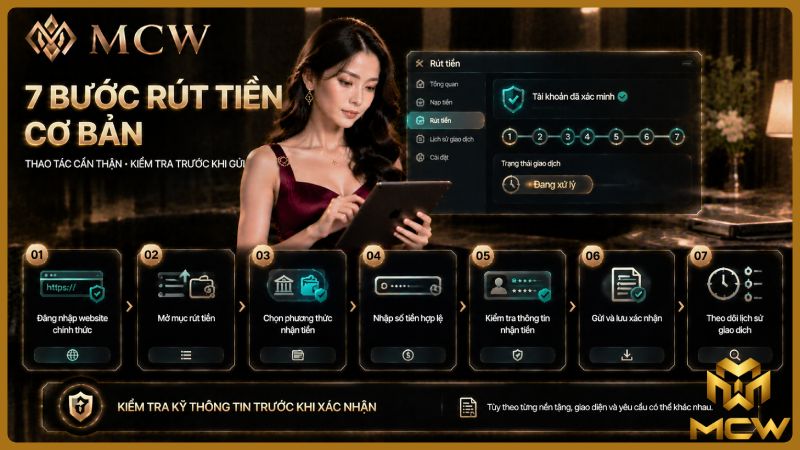 MCW minh họa 7 bước rút tiền cơ bản