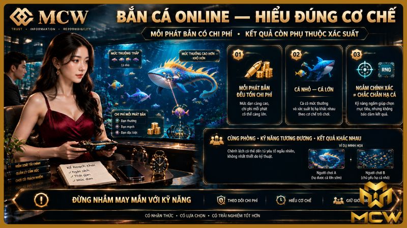 MCW minh họa bắn cá online: hiểu đúng cơ chế