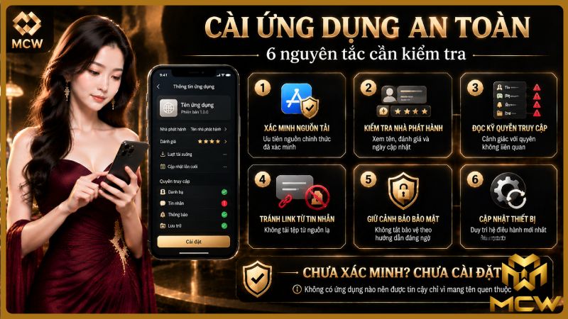 MCW minh họa cài ứng dụng an toàn: 6 nguyên tắc cần kiểm tra