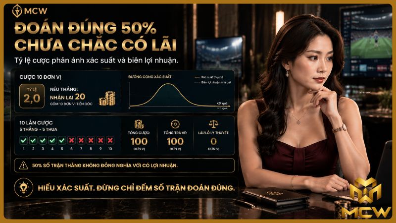 MCW minh họa đoán đúng 50% chưa chắc có lãi