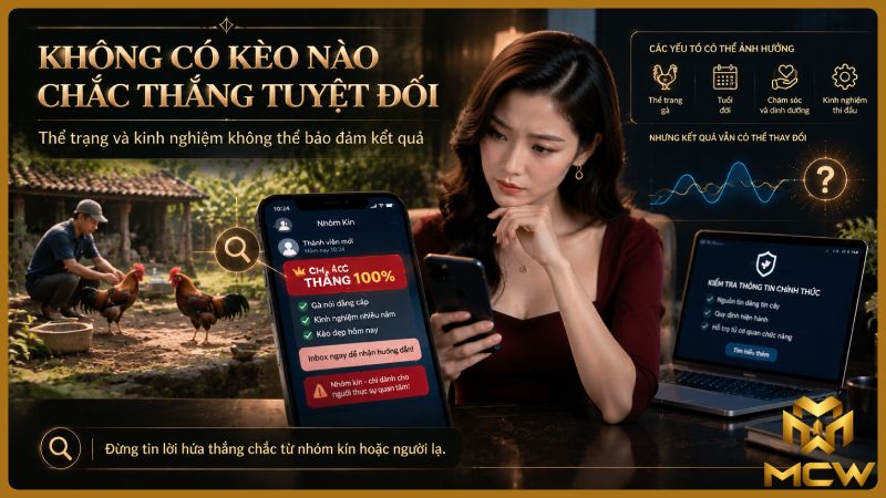 MCW minh họa không có kèo nào chắc thắng tuyệt đối