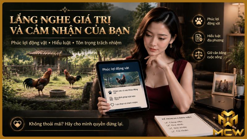 MCW minh họa lắng nghe giá trị và cảm nhận của bạn
