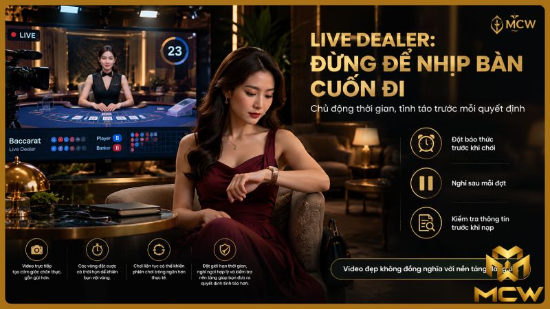MCW minh họa live dealer: đừng để nhịp bàn cuốn đi