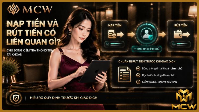 MCW minh họa nạp tiền và rút tiền có liên quan gì?