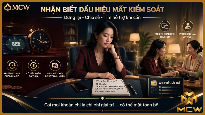 MCW minh họa nhận biết dấu hiệu mất kiểm soát