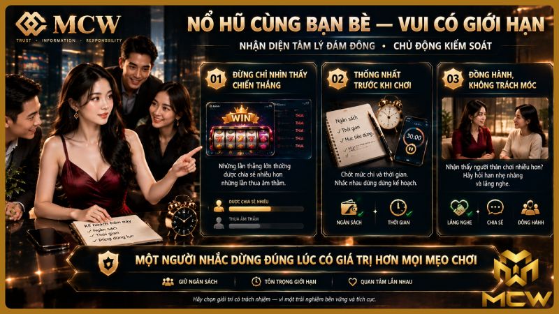 MCW minh họa nổ hũ cùng bạn bè: vui có giới hạn