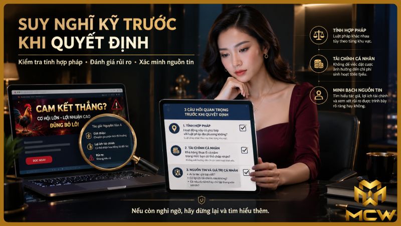 MCW minh họa suy nghĩ kỹ trước khi quyết định