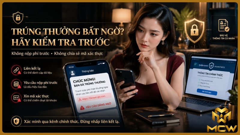 MCW minh họa trúng thưởng bất ngờ? Hãy kiểm tra trước