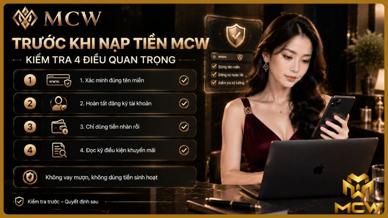 MCW minh họa trước khi nạp tiền: kiểm tra 4 điều quan trọng