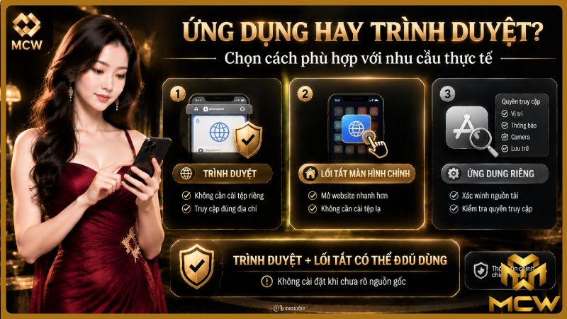 MCW minh họa ứng dụng hay trình duyệt?