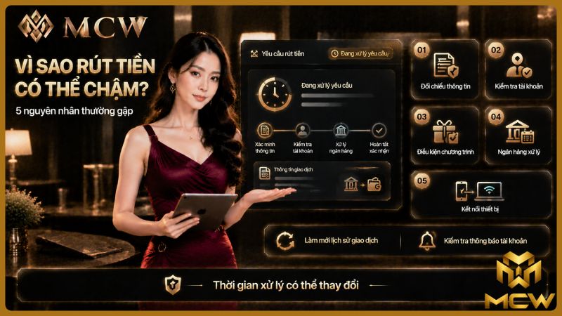 MCW minh họa vì sao rút tiền có thể chậm?