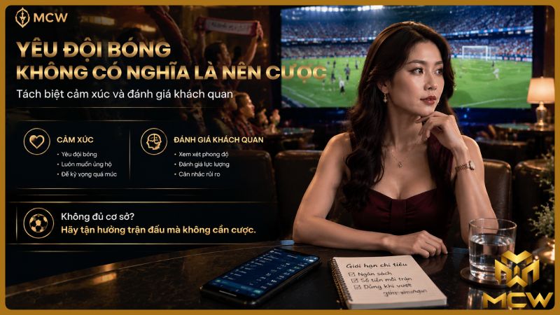 MCW minh họa yêu đội bóng không có nghĩa là nên cược